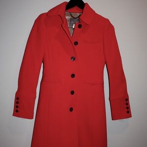 J Crew Double Cloth Coat Wool blend Red Size 0
